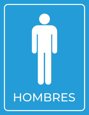 Spanish Mens Restroom Sign