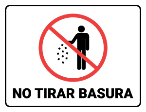 Spanish No Littering Sign