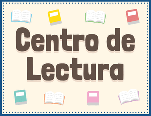 Spanish Reading Classroom Center Sign