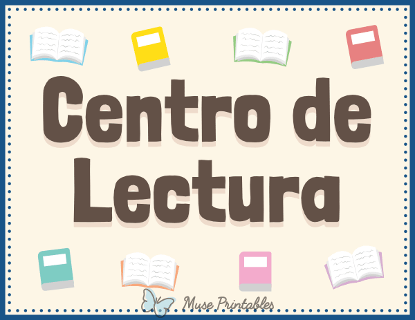 Spanish Reading Classroom Center Sign