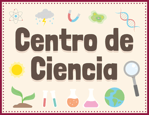 Spanish Science Classroom Center Sign