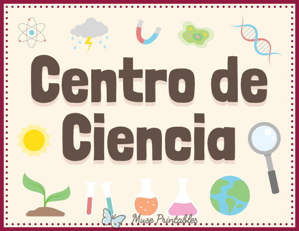 Spanish Science Classroom Center Sign