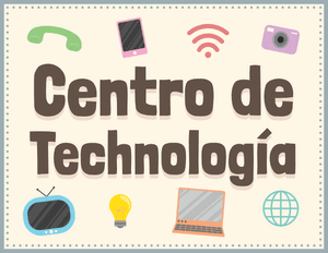 Spanish Technology Classroom Center Sign