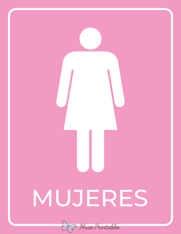 Spanish Womens Restroom Sign