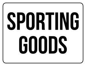 Sporting Goods Yard Sale Sign
