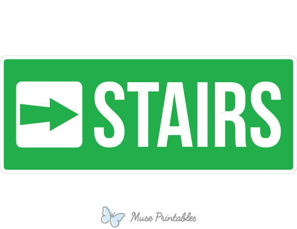 Stairs Right Arrow Sign