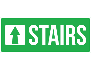 Stairs Up Arrow Sign