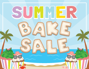 Summer Bake Sale Sign