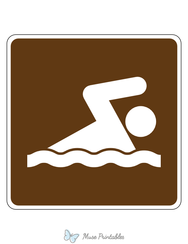 Swimming Campground Sign