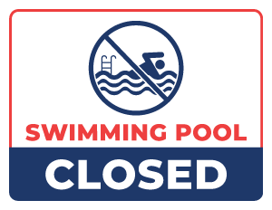 Swimming Pool Closed Sign