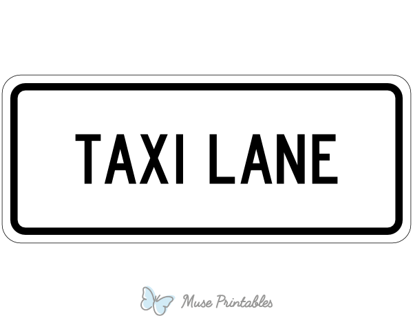 Taxi Lane Sign