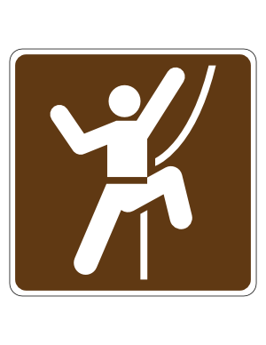 Technical Rock Climbing Campground Sign