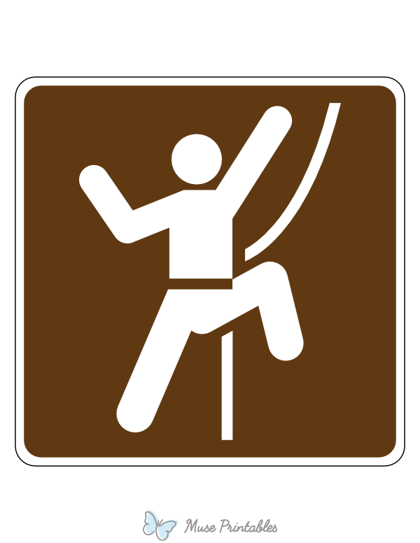 Technical Rock Climbing Campground Sign
