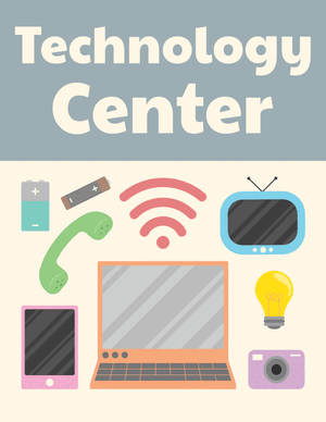 Technology Classroom Center Sign