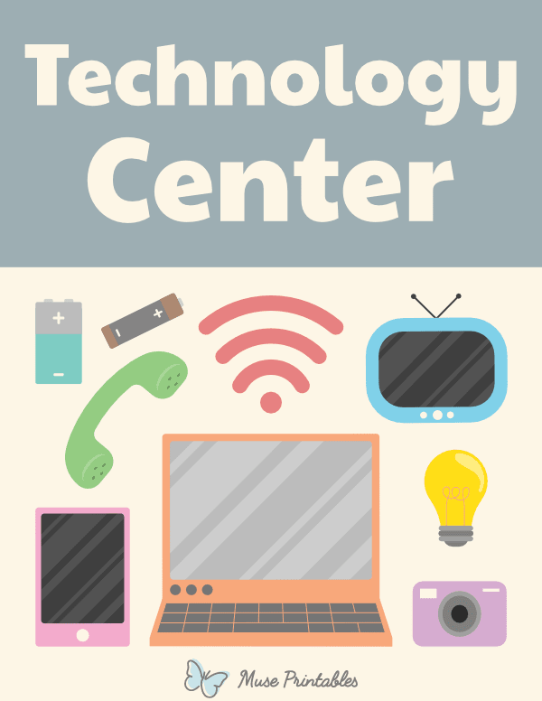 Technology Classroom Center Sign