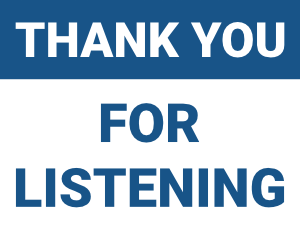 Thank You For Listening Sign