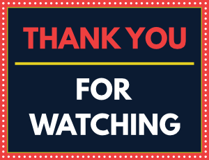 Thank You For Watching Sign