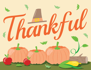 Thankful Thanksgiving Sign