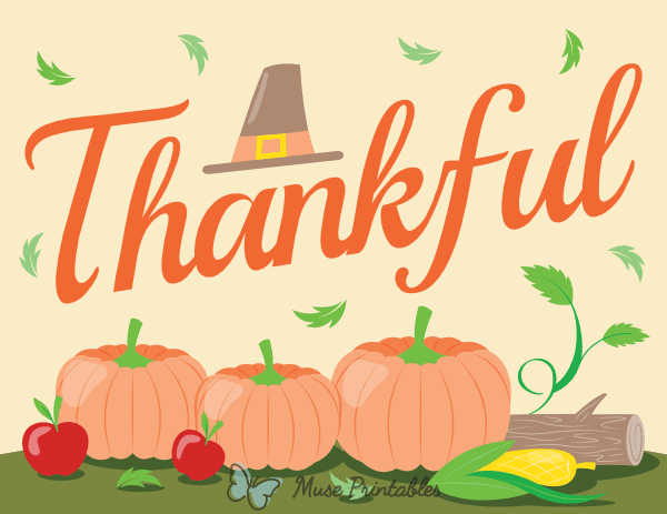 Thankful Thanksgiving Sign