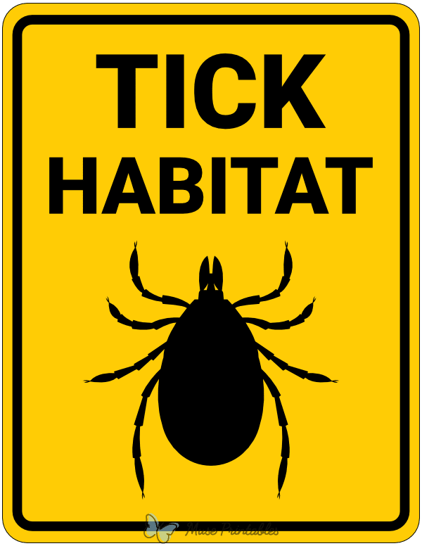 Tick Habitat Sign