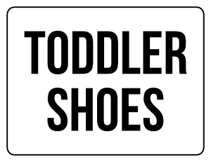 Toddler Shoes Yard Sale Sign