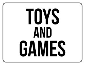 Toys and Games Yard Sale Sign