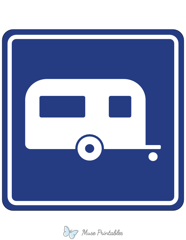 Trailer Camping Service Sign