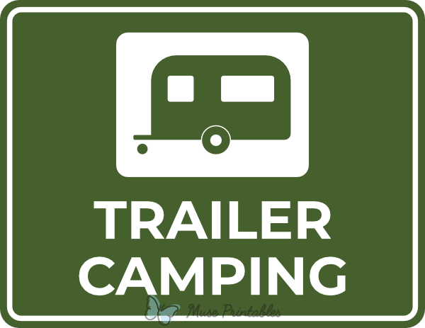 Trailer Camping Sign