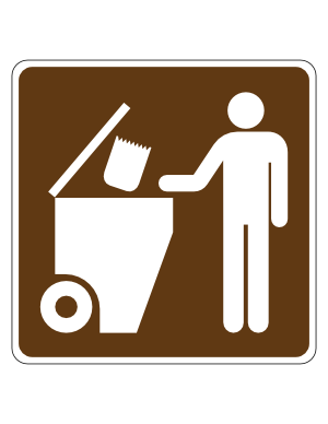 Trash Dumpster Campground Sign