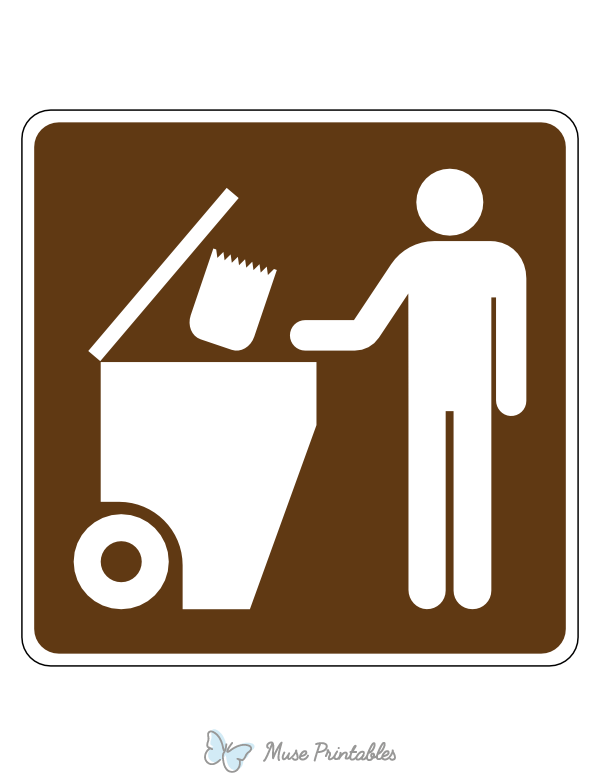 Trash Dumpster Campground Sign