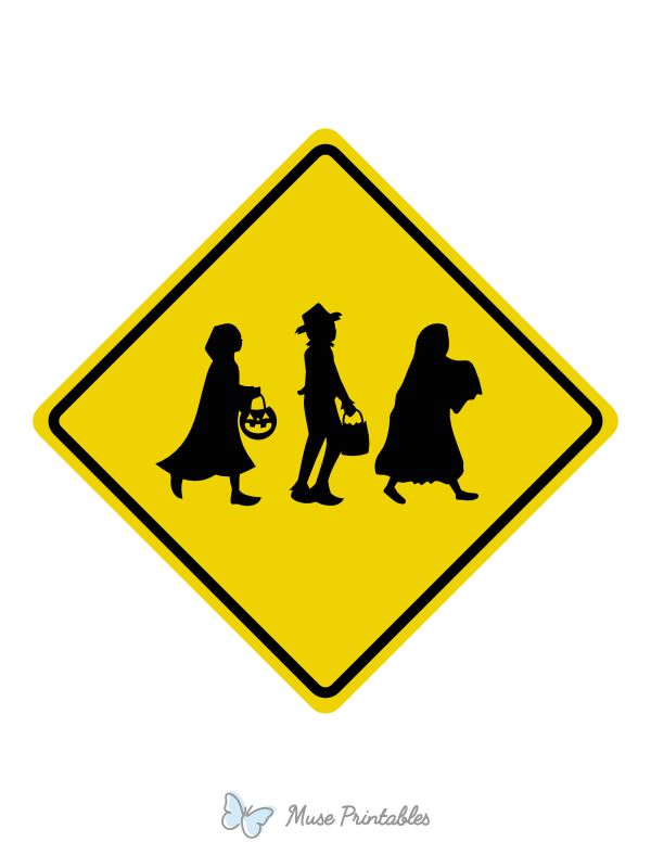 Trick Or Treater Crossing Sign