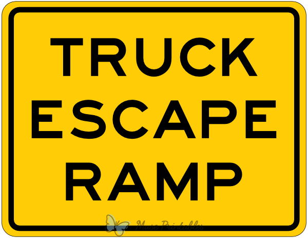 Truck Escape Ramp Sign