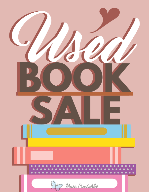 Printable Used Book Sale Sign