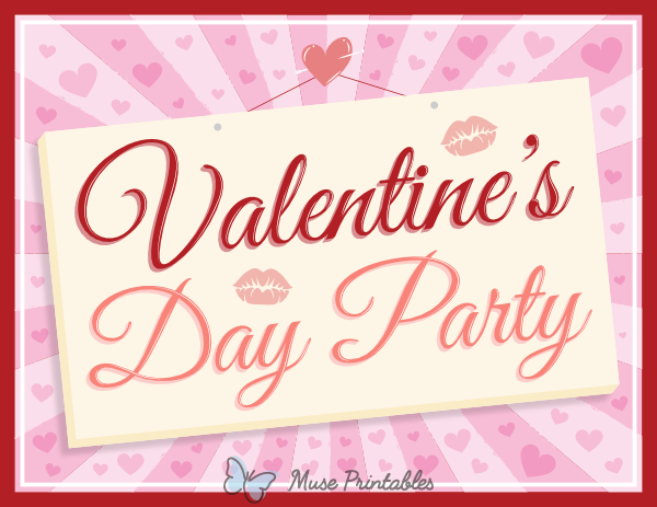 Valentine's Day Party Sign