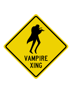 Vampire Crossing Sign