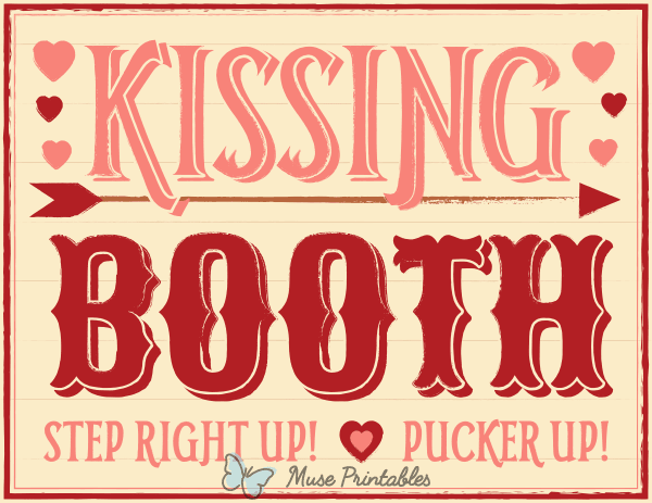 Vintage Kissing Booth Sign