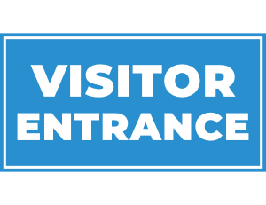 Visitors Entrance Sign