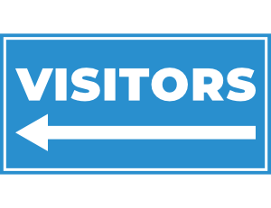 Visitors Left Arrow Sign