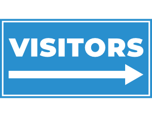Visitors Right Arrow Sign