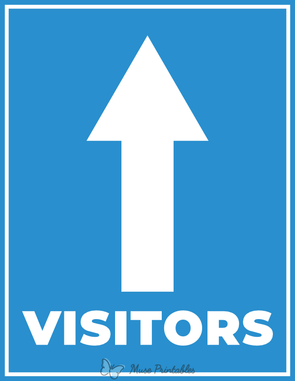 Visitors Up Arrow Sign