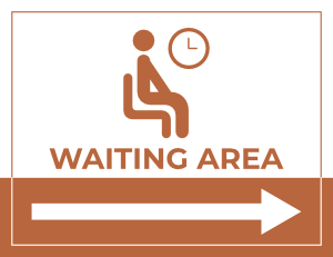 Waiting Area Right Arrow Sign