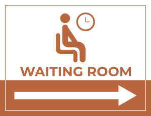 Waiting Room Right Arrow Sign