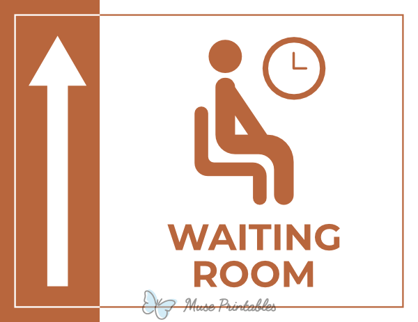 Waiting Room Up Arrow Sign