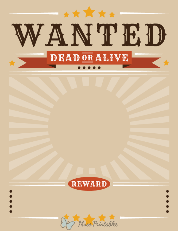 Printable Wanted Sign