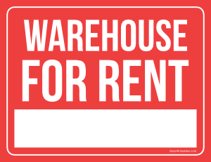 Warehouse For Rent Sign