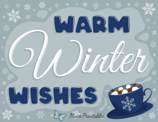 Warm Winter Wishes Sign