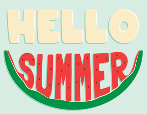 Watermelon Hello Summer Sign