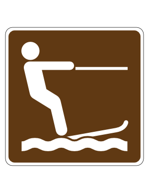 Waterskiing Campground Sign