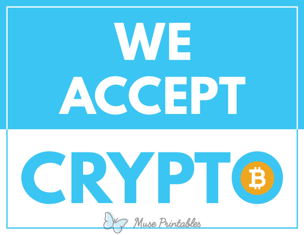 We Accept Crypto Sign