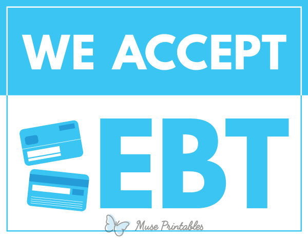 We Accept Ebt Sign